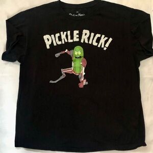 Pickle Rick T shirt graphic black tee XL Rick and Morty adult swim cotton